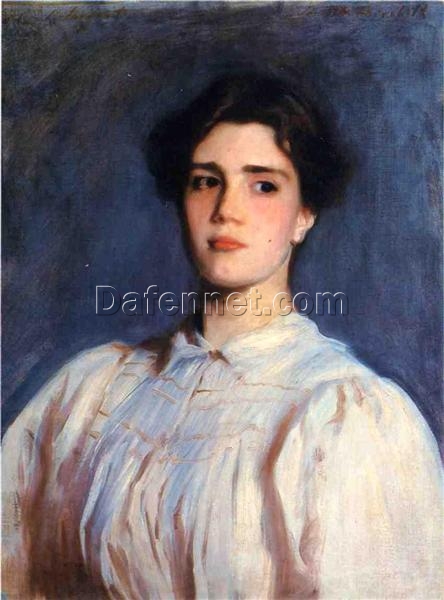 Oil Painting Inspired by John Singer Sargent’s Portrait of Sally Fairchild – Realistic Portrait on Canvas