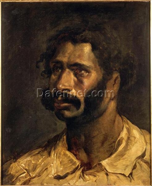 Romantic Portrait: Portrait of the Carpenter of The Medusa by Théodore Géricault – Oil Painting Reproduction on Canvas