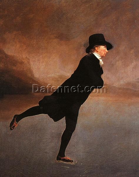 Henry Raeburn’s The Skating Minister – Romanticism Portrait Oil Painting Replica, 1784 Masterpiece