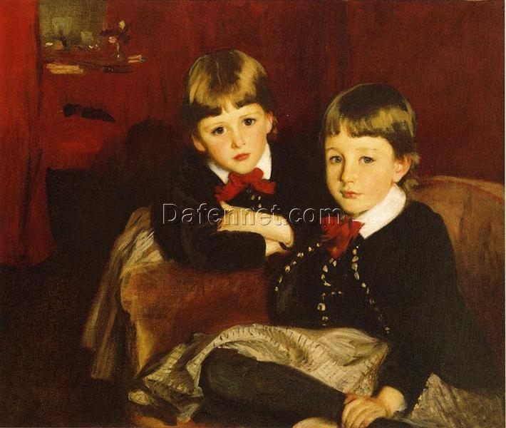 John Singer Sargent ‘Portrait of Two Children’ Realism Portrait – Fine Art Reproduction on Canvas