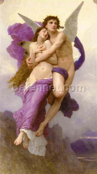 William-Adolphe Bouguereau’s ‘The Abduction of Psyche’ – Custom Oil Painting of Mythological Beauty