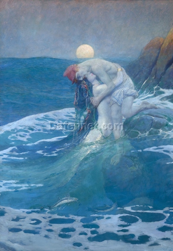 Howard Pyle’s The Mermaid – Iconic Illustration Painting Replica