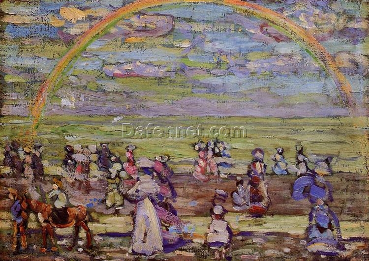 Rainbow by Maurice Prendergast – Post-Impressionist Genre Oil Painting (c.1902 – c.1904)