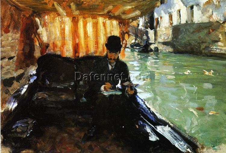 Oil Painting Inspired by John Singer Sargent’s Ramon Subercaseaux – Impressionist Genre Art on Panel