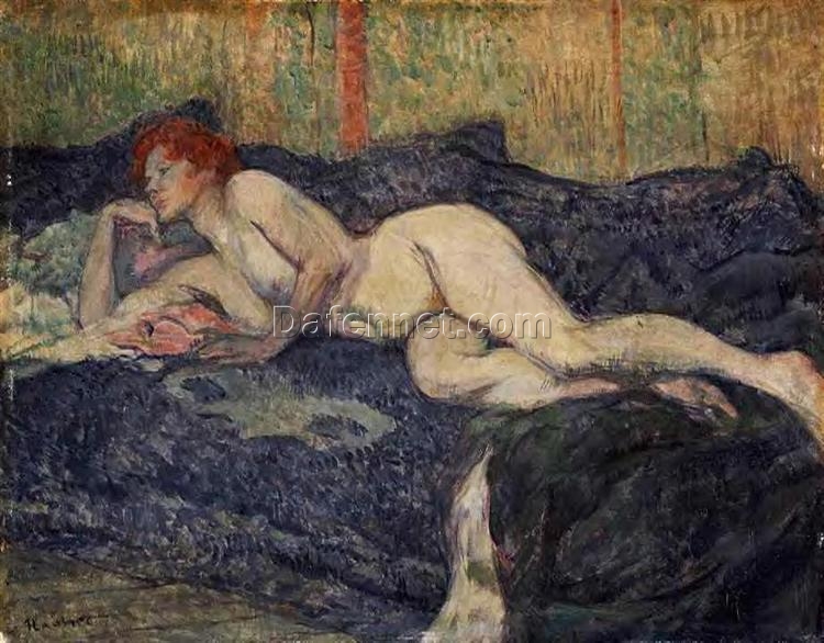 Reclining Nude (1897) – Henri de Toulouse-Lautrec Post-Impressionist Oil Painting