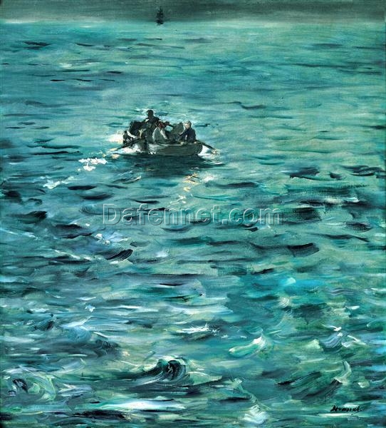 Oil Painting Inspired by Edouard Manet: Rochefort’s Escape (1881) Marina on Canvas