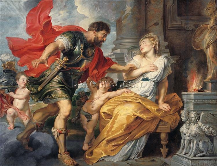 Classic Baroque Reproduction of “Mars and Rhea Silvia” by Peter Paul Rubens – Mythological Oil Painting