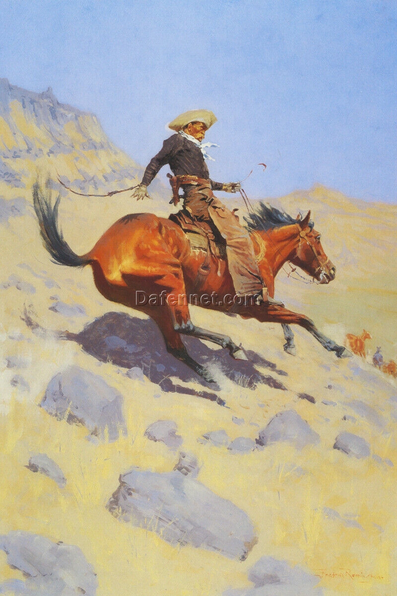 The Cowboy by Frederic Remington – Handcrafted Western Masterpiece Reproduction