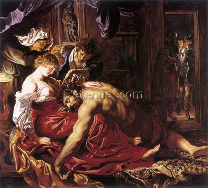 Samson and Delilah – Baroque Oil on Wood by Peter Paul Rubens (1609)