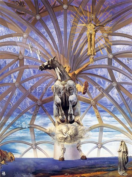 Inspired by Salvador Dali: Santiago El Grande – Surrealist Symbolic Oil Painting on Canvas