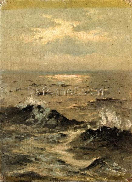 Oil Painting Inspired by John Singer Sargent’s Seascape – Realistic Marina Art on Canvas