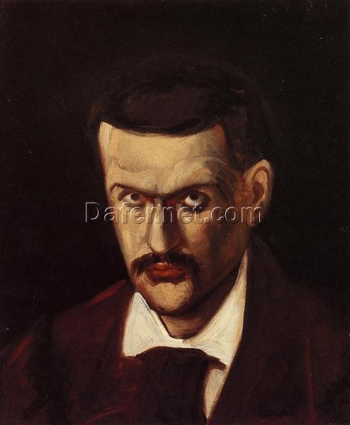 Self-Portrait” by Paul Cézanne – Romanticism Oil Painting, 1864, Private Collection