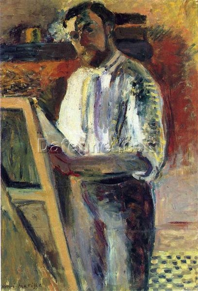 Custom Oil Painting Inspired by Henri Matisse – ‘Self-Portrait in Shirtsleeves’ (1900) – Fauvist Self-Portrait on Canvas