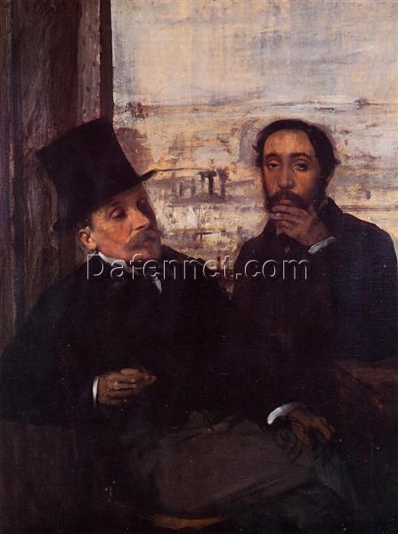 Edgar Degas ‘Self Portrait with Évariste de Valernes’ (c.1865) – Impressionist Portrait, Musée d’Orsay