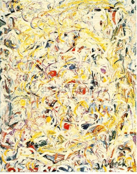 Inspired by Jackson Pollock’s Shimmering Substance (1946) – Abstract Action Painting Oil on Canvas (76.3 x 61.6 cm)