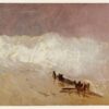 shore scene with waves and breakwater 1835