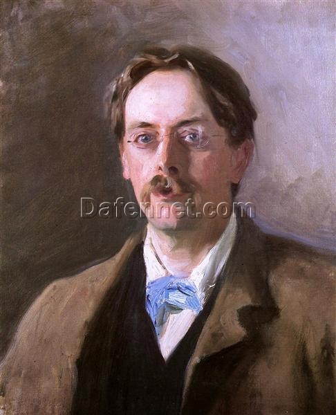 John Singer Sargent ‘Sir Edmund Gosse’ Realism Portrait – Fine Art Reproduction on Canvas