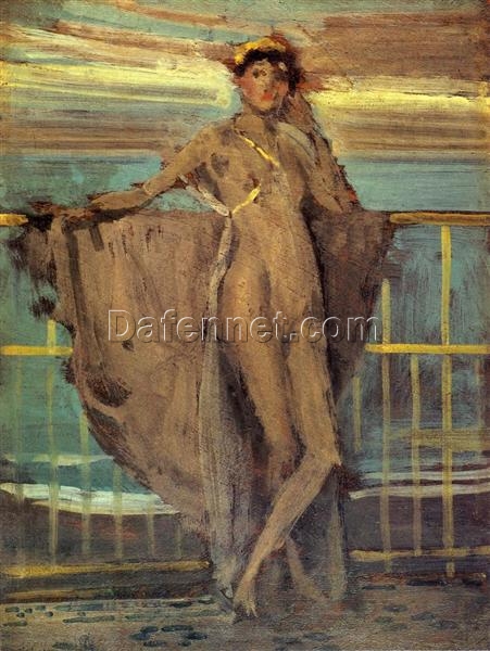 Sketch for Annabel Lee by James Whistler – Symbolist Oil Painting Study