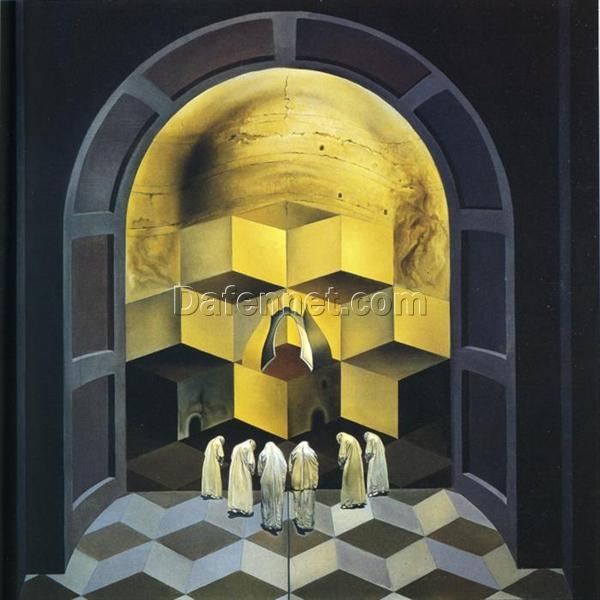 Inspired by Salvador Dali: Skull of Zurbaran – Surrealist Symbolic Oil Painting on Canvas