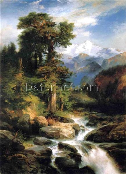 Romantic Landscape Masterpiece – Solitude by Thomas Moran, High-Quality Replica