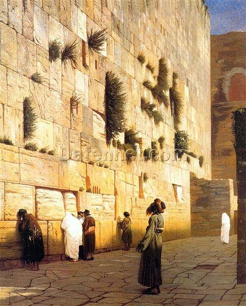 Solomon’s Wall, Jerusalem by Jean-Léon Gérôme | Iconic Orientalist Cityscape Oil Painting