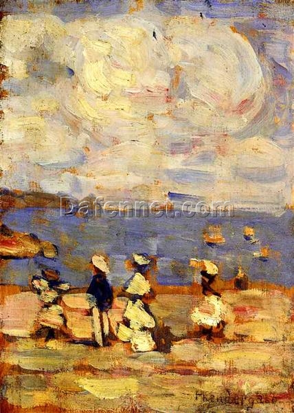 St. Malo by Maurice Prendergast – Post-Impressionist Landscape Oil Painting (c. 1907)