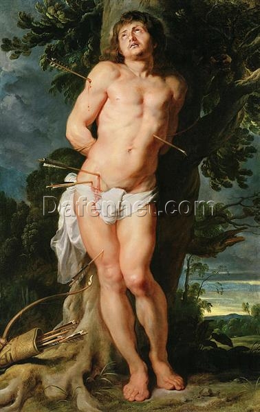 St. Sebastian – Baroque Oil Painting by Peter Paul Rubens (1614) – Religious Iconography