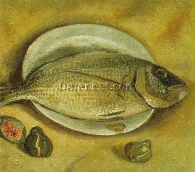 Still Life – Fish – Expressionism Inspired by Salvador Dali, Oil on Canvas