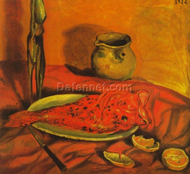 Still Life (Pulpo y Scorpa) Inspired by Salvador Dali – Expressionism Oil on Canvas