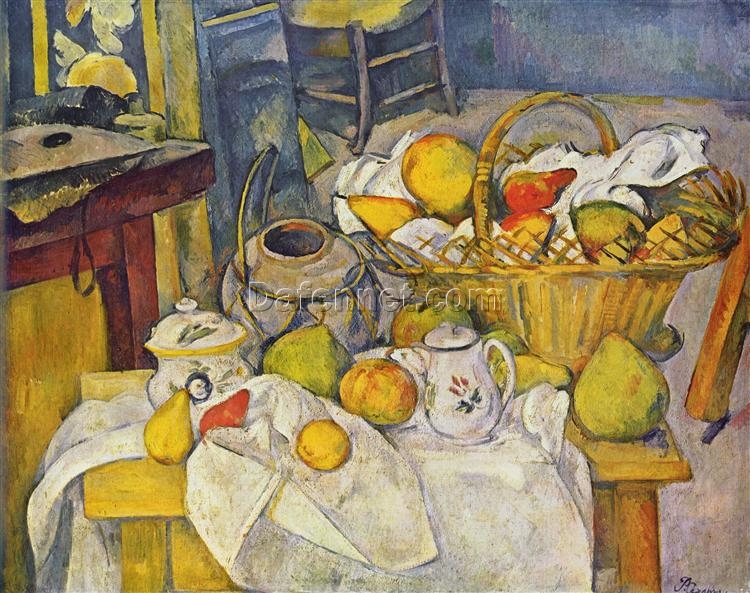 Cézanne’s Kitchen Table Still Life – ‘Still Life with Basket’ (c.1888-1890)