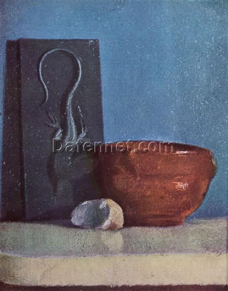 Edgar Degas ‘Still Life with Lizard’ – 1860 Realism Oil on Paper Painting Reproduction