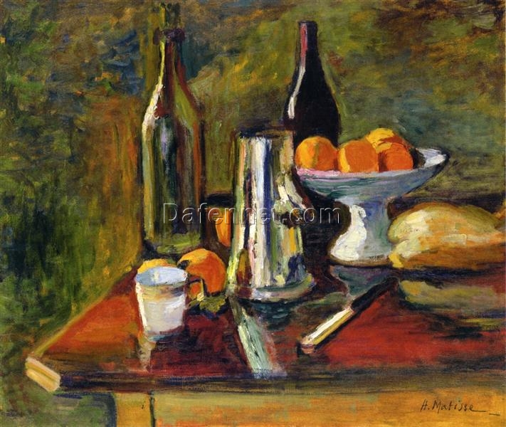 Henri Matisse Inspired Post-Impressionist Still Life – ‘Still Life with Oranges’ (1898) – Hand-Painted Oil on Canvas