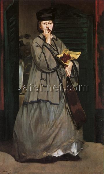 Street Singer Inspired by Édouard Manet – 1862 Realist Portrait Oil Painting, MFA Boston