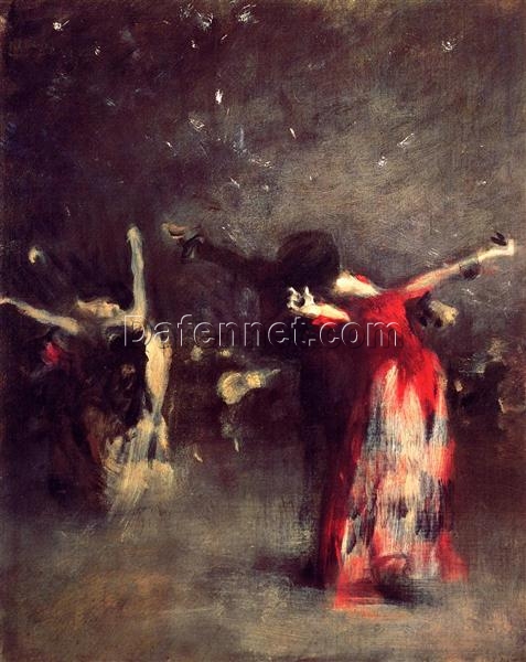 Oil Painting Inspired by John Singer Sargent’s Study for The Spanish Dance – Realistic Sketch on Canvas