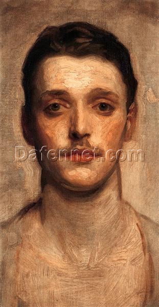 John Singer Sargent Oil Painting – Study of a Young Man, Realist Sketch and Study