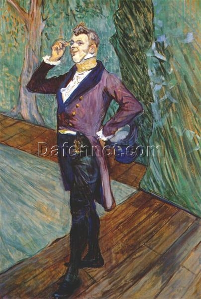 Post-Impressionist Portrait of Henry Samary by Henri de Toulouse-Lautrec – 1889 Oil on Canvas