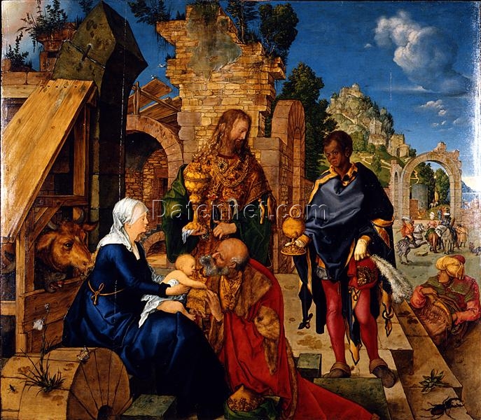 Albrecht Dürer’s The Adoration of the Magi – 1504 Religious Oil Painting Reproduction