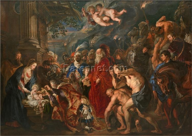 The Adoration of the Magi by Peter Paul Rubens – Religious Baroque Oil Painting Reproduction on Canvas