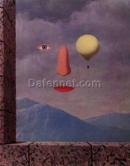 The Age of Enlightenment Inspired by René Magritte – 1967 Surrealist Symbolic Oil Painting, Canvas