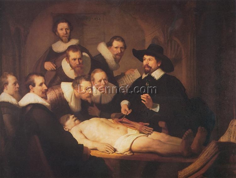 Custom Oil Painting of The Anatomy Lesson of Dr. Nicolaes Tulp by Rembrandt – Baroque Masterpiece