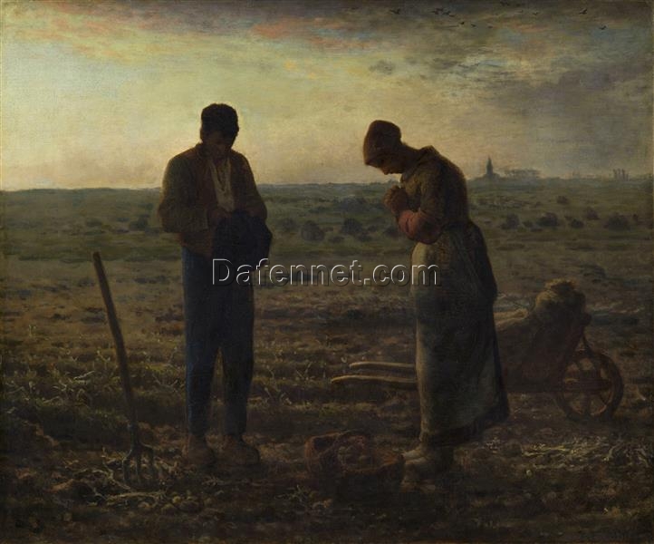 Jean-François Millet’s ‘The Angelus’ – Custom Realist Oil Painting of Rural Life