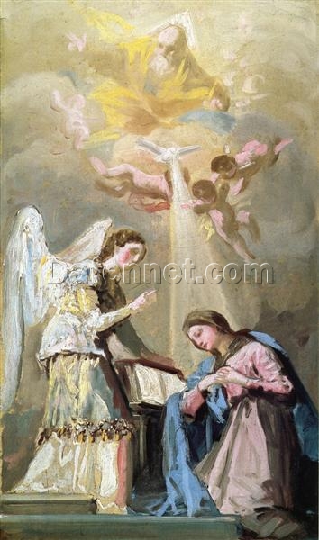 The Annunciation by Francisco Goya – c.1785 Romanticism Religious Oil Painting