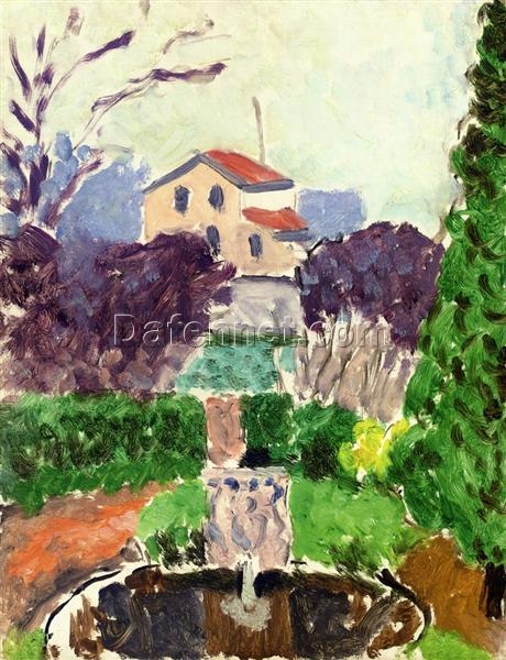 Henri Matisse Inspired Landscape – ‘The Artist’s Garden at Issy-les-Moulineaux’ (1918) – Hand-Painted Oil on Canvas Reproduction