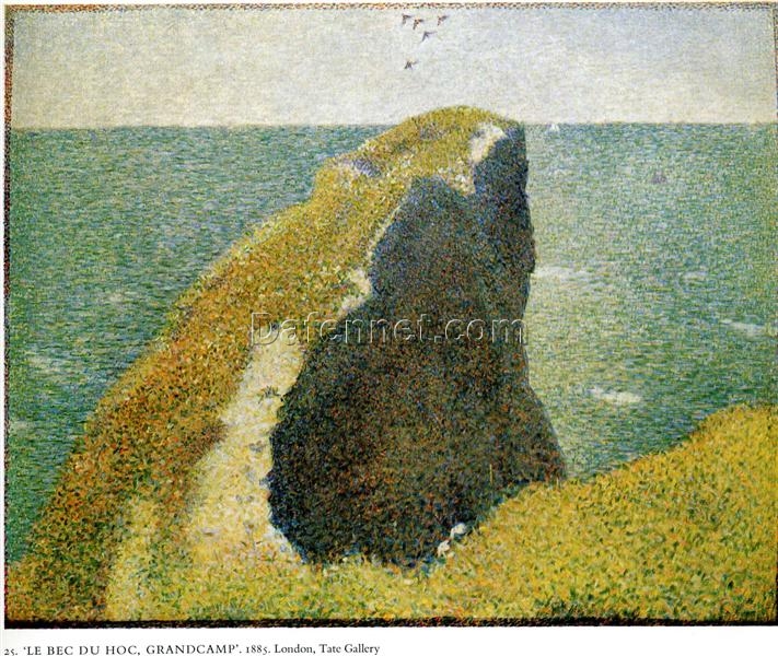 The Bec du Hoc, Grandcamp by Georges Seurat – Neo-Impressionist Landscape Oil Painting Reproduction