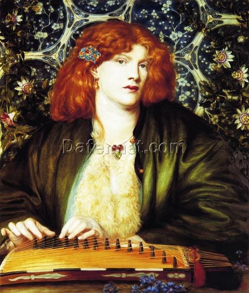 Romanticism Oil Painting – The Blue Bower by Dante Gabriel Rossetti (1865)