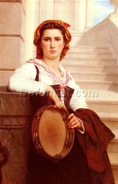 Hand-Painted Pierre-Auguste Cot ‘The Bohemian’ Oil Painting – Classical Portrait Art on Canvas from Dafen Village Studio