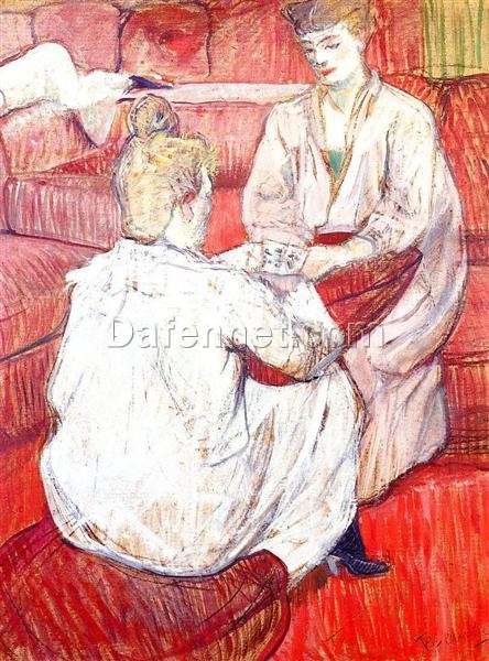 The Card Players” (1893) – Henri de Toulouse-Lautrec Original Oil Painting