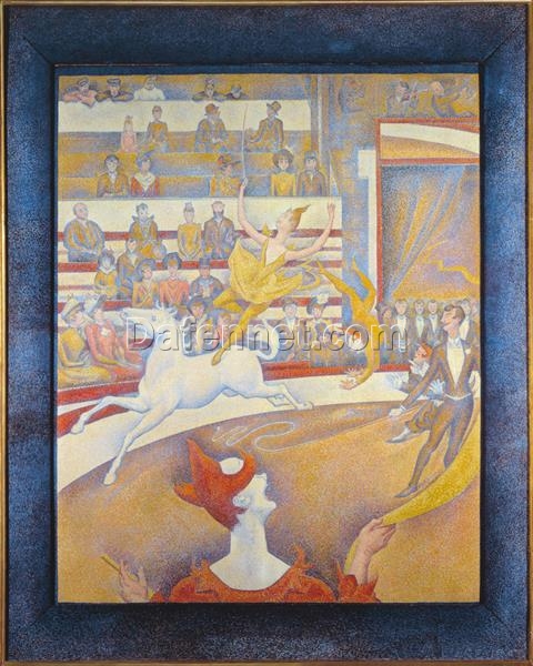 The Circus” by Georges Seurat – Pointillist Genre Painting on Canvas