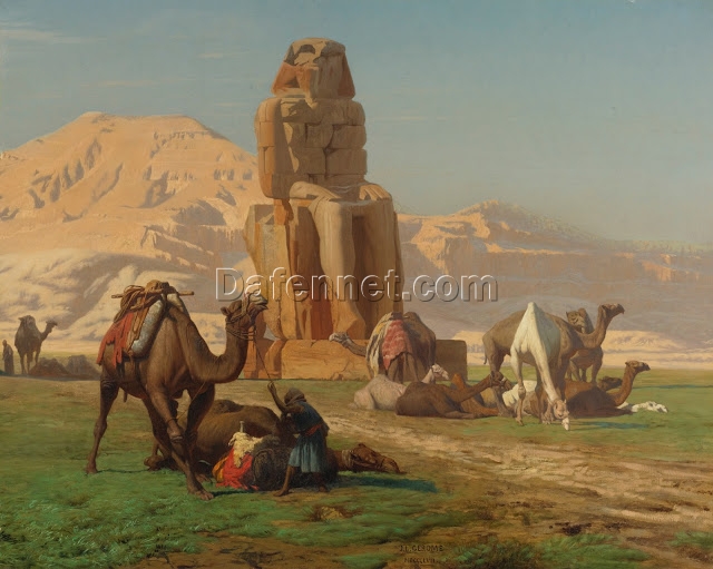 The Colossus of Memnon by Jean-Léon Gérôme – Iconic Orientalism Landscape