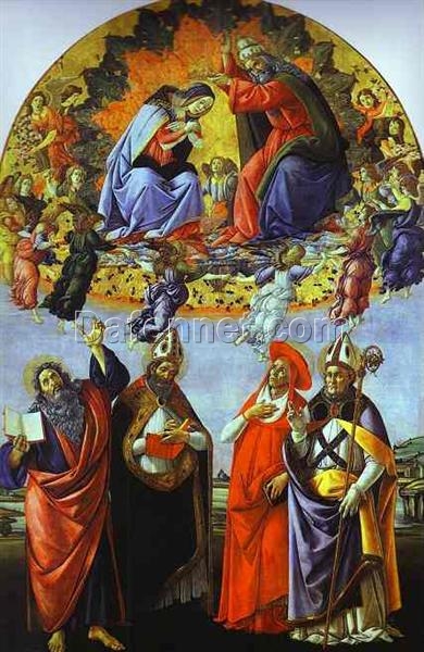 The Coronation of the Virgin by Sandro Botticelli – Early Renaissance Religious Masterpiece